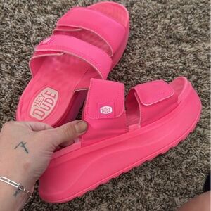 Hey Dude Women's Vibrant Pink Sandals